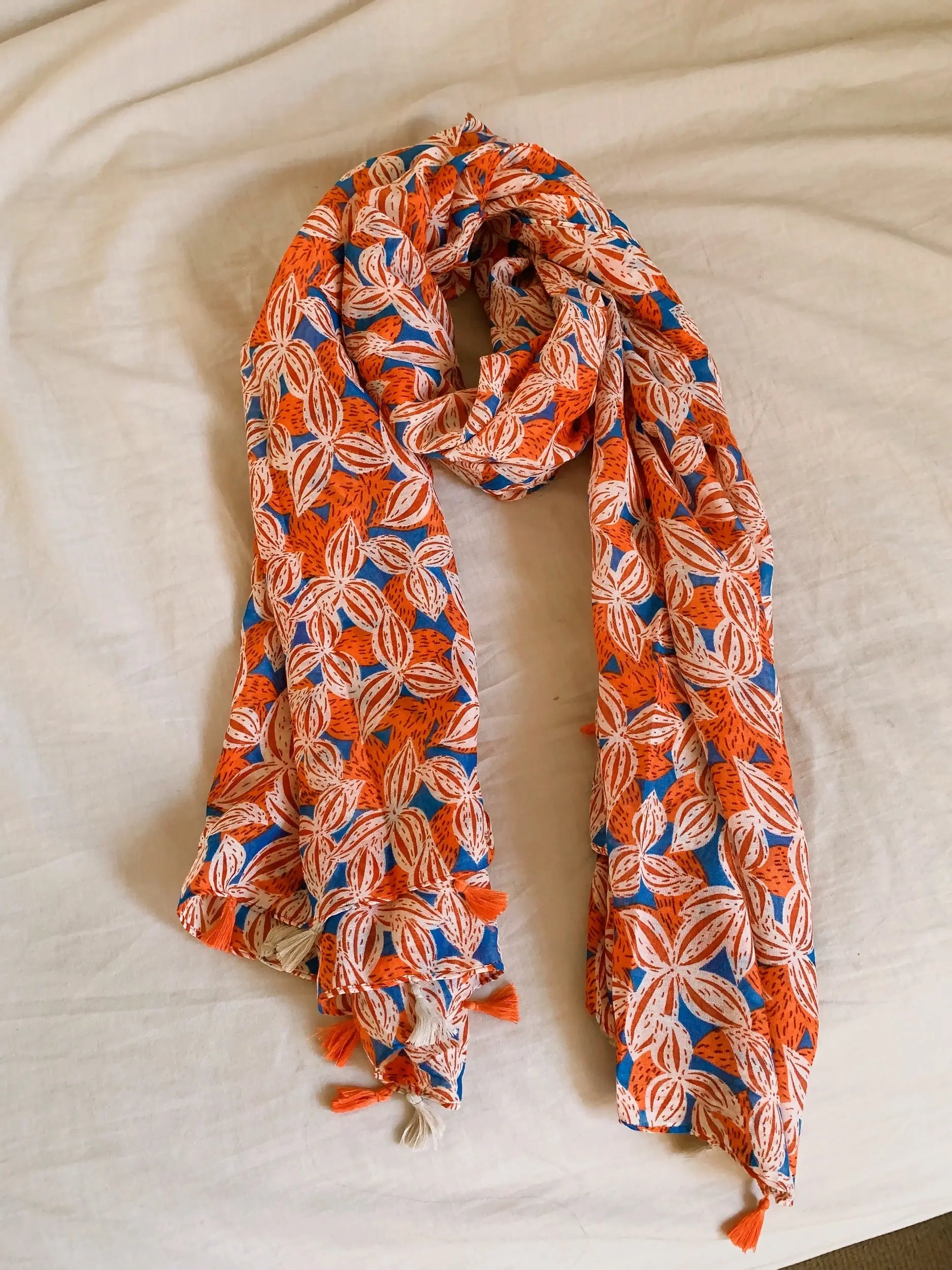 Sienna Blue Scarf hibiscus lush