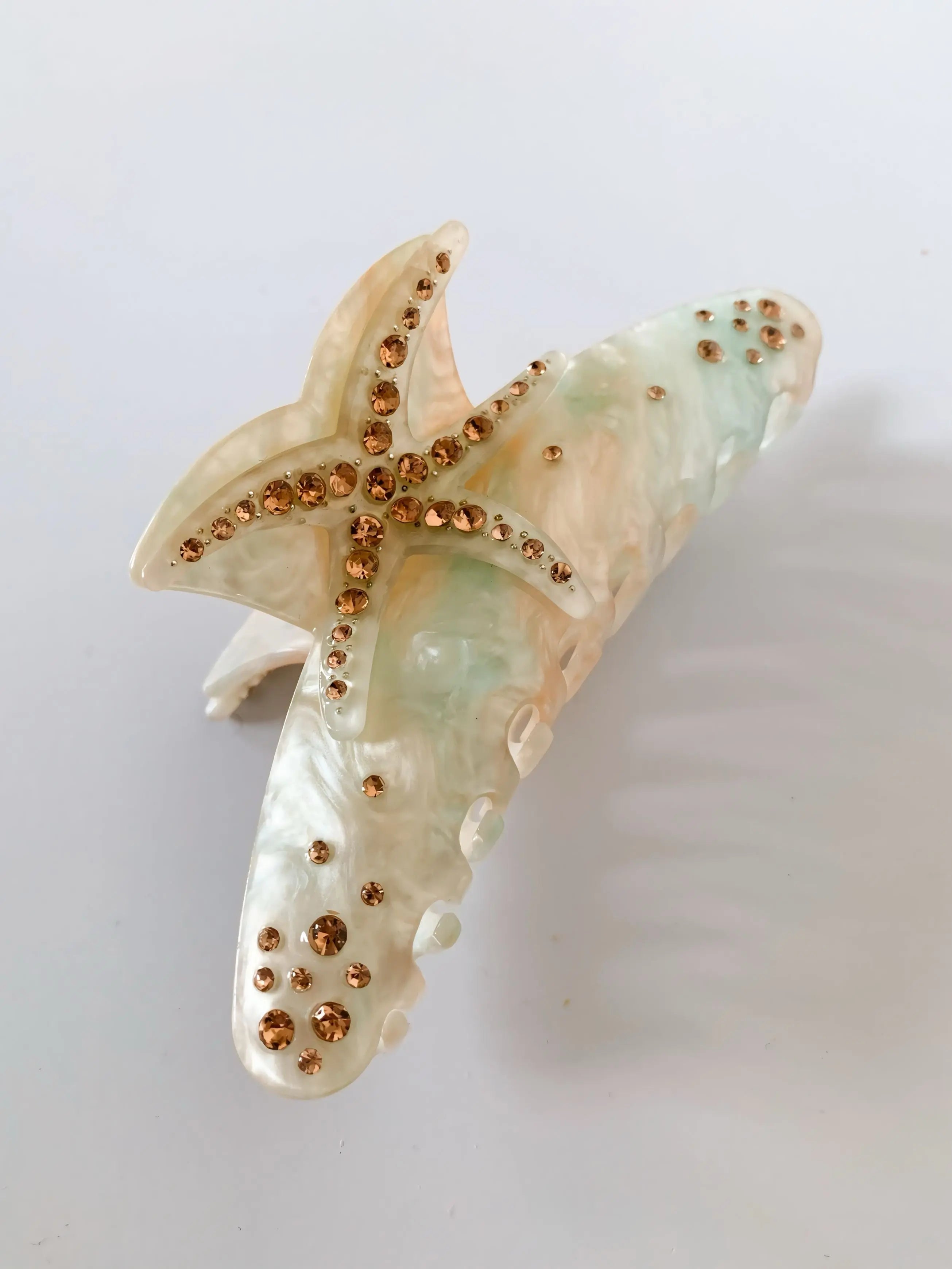 Pearly starfish Claw Clip hibiscus lush