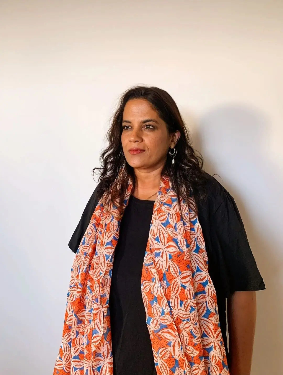 Sienna Blue Scarf hibiscus lush