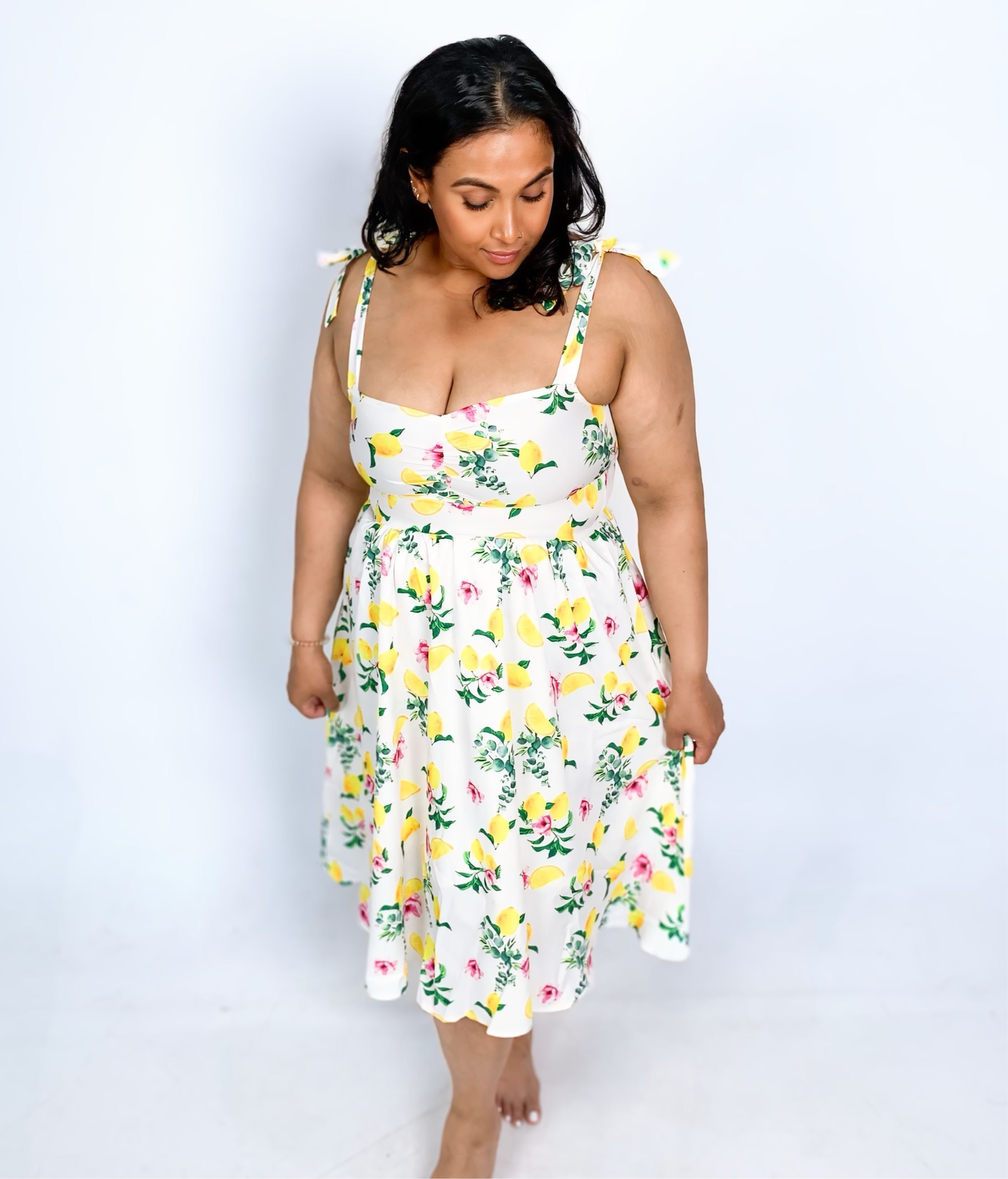 Lemon Bow Strap Dress