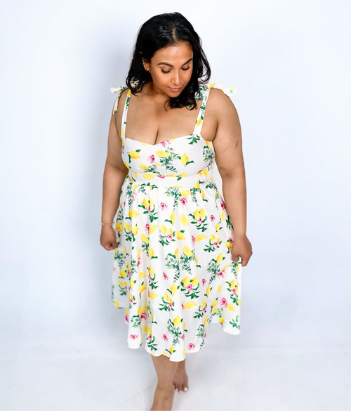 Lemon Bow Strap Dress