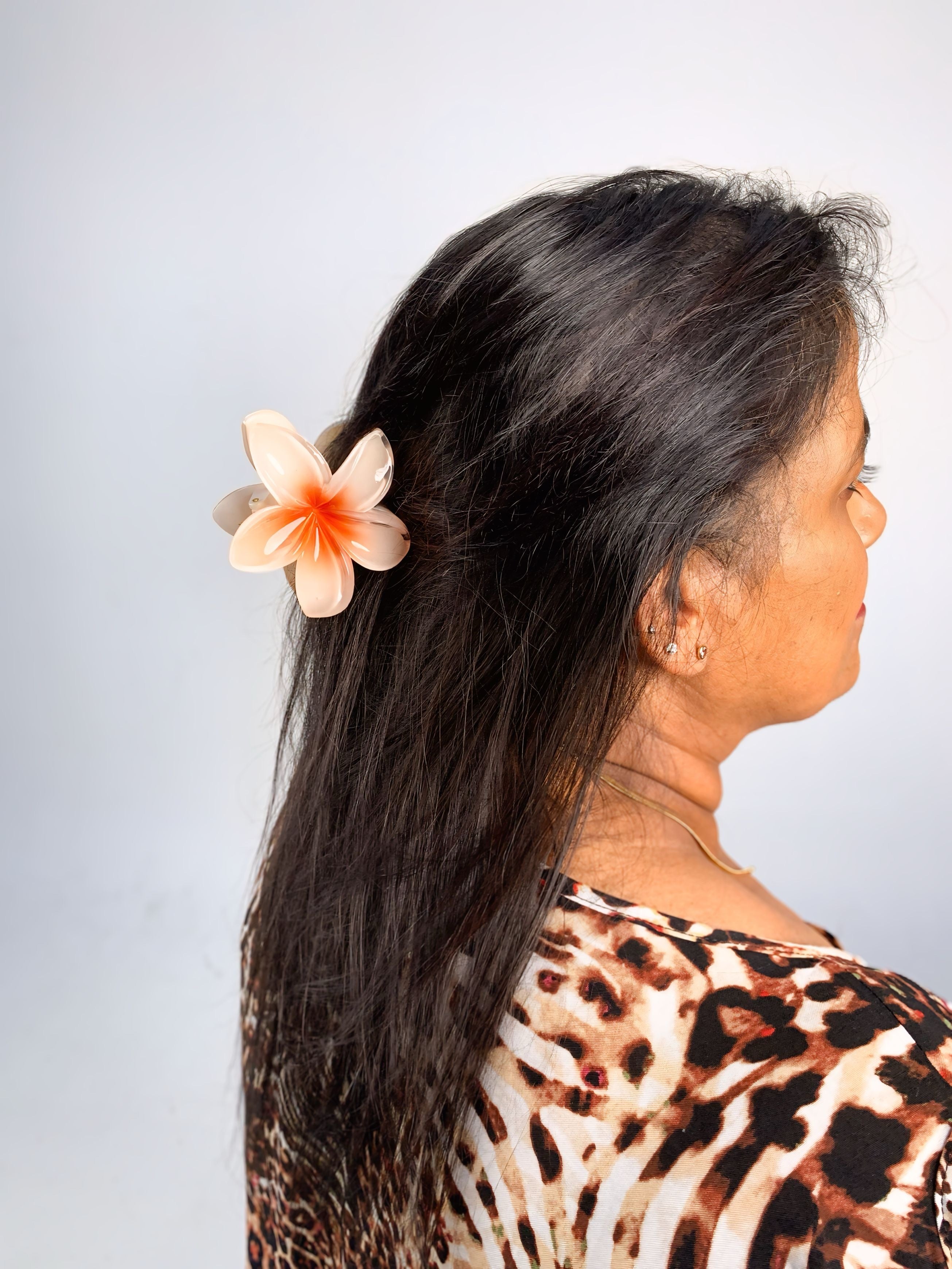 Orange Petal Hair Claw Clip