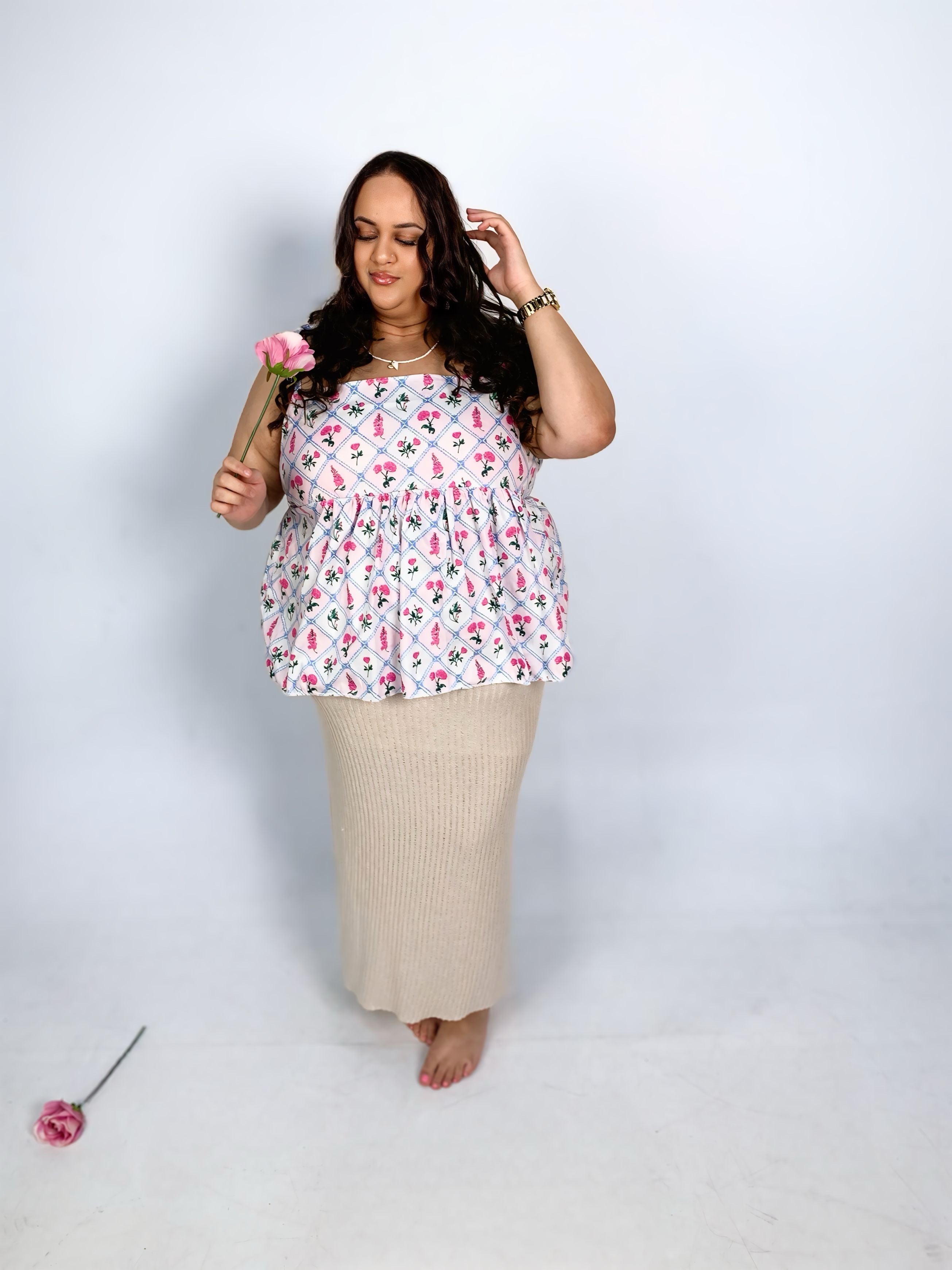 Lady Petal Bow Strap Top