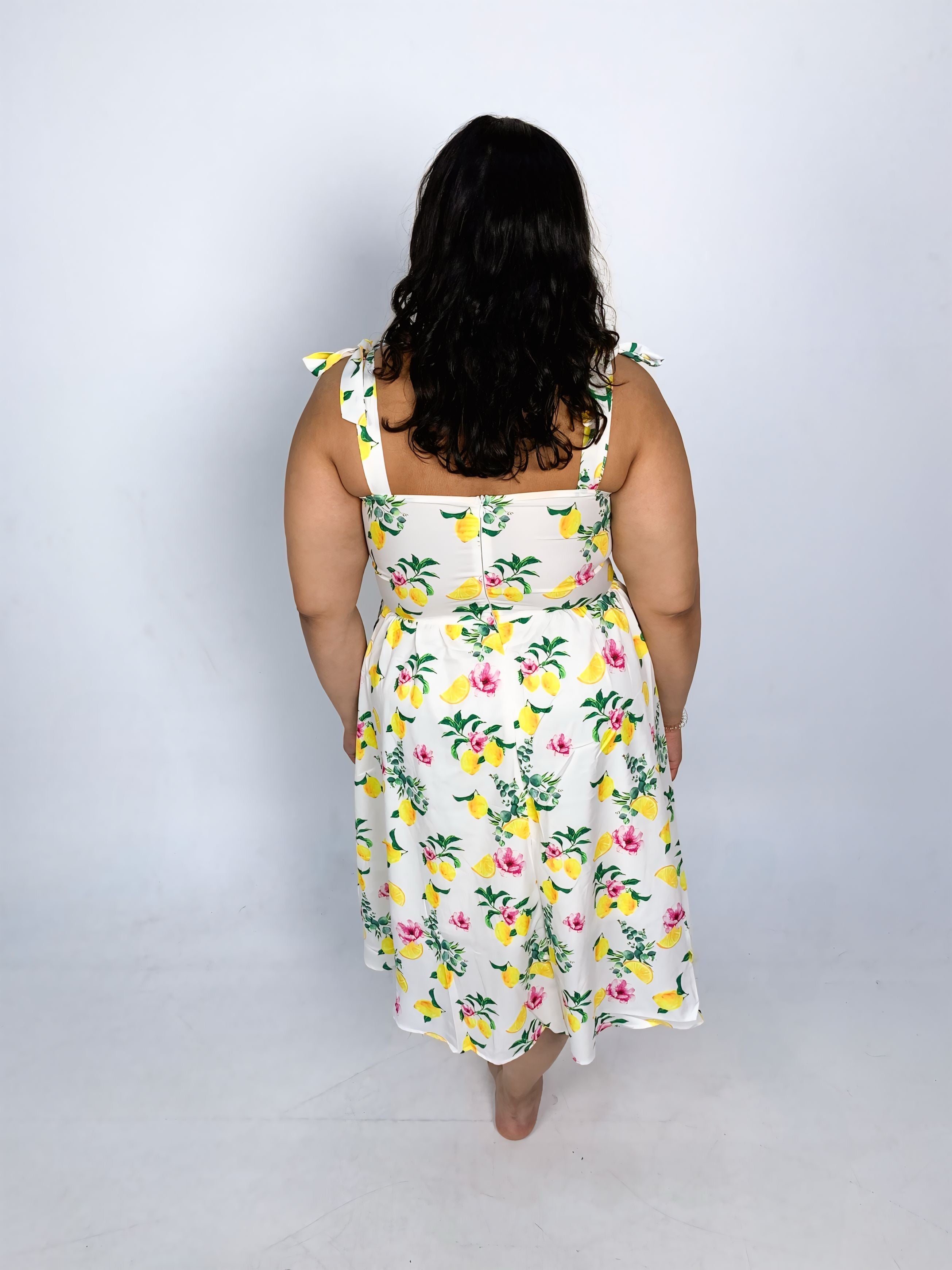 Lemon Bow Strap Dress