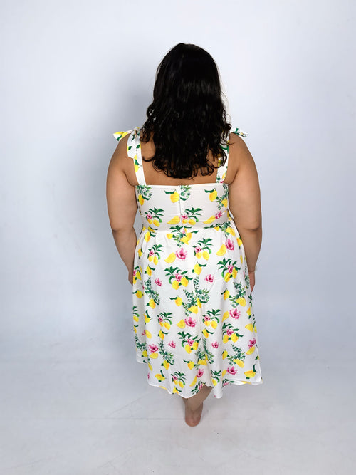 Lemon Bow Strap Dress